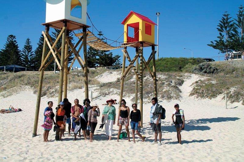 The students took some time out to visit the Sculptures by the Sea Exhibition at Cottesloe Beach. 