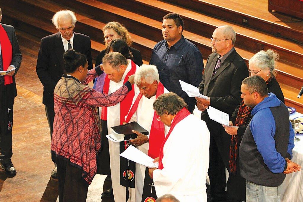 Cheryl Lawson presented Sam and Robert with their ordination stoles. 